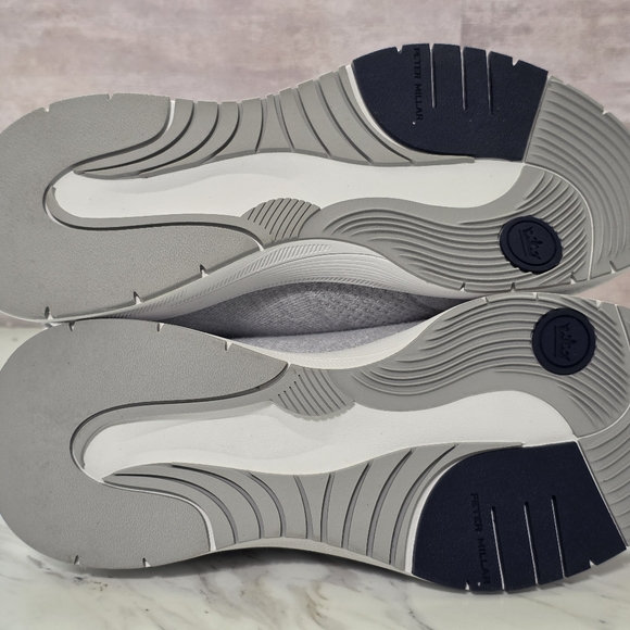 Peter Millar Light Gray Knit Sneakers - Picture 7 of 8